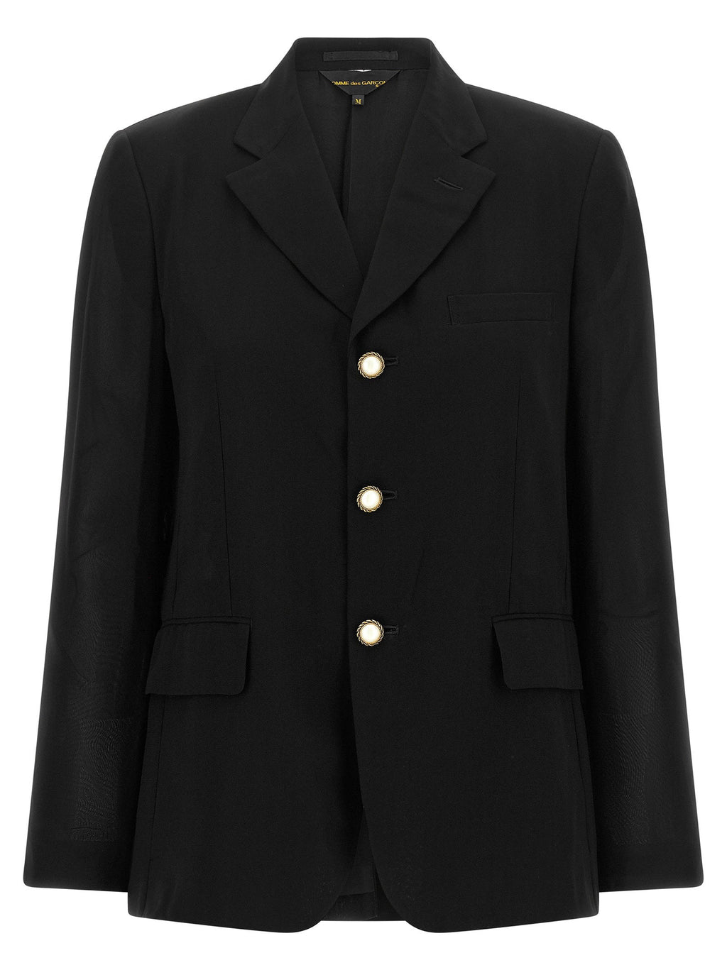 Comme Des Garcons Jewel Button Blazer — Black