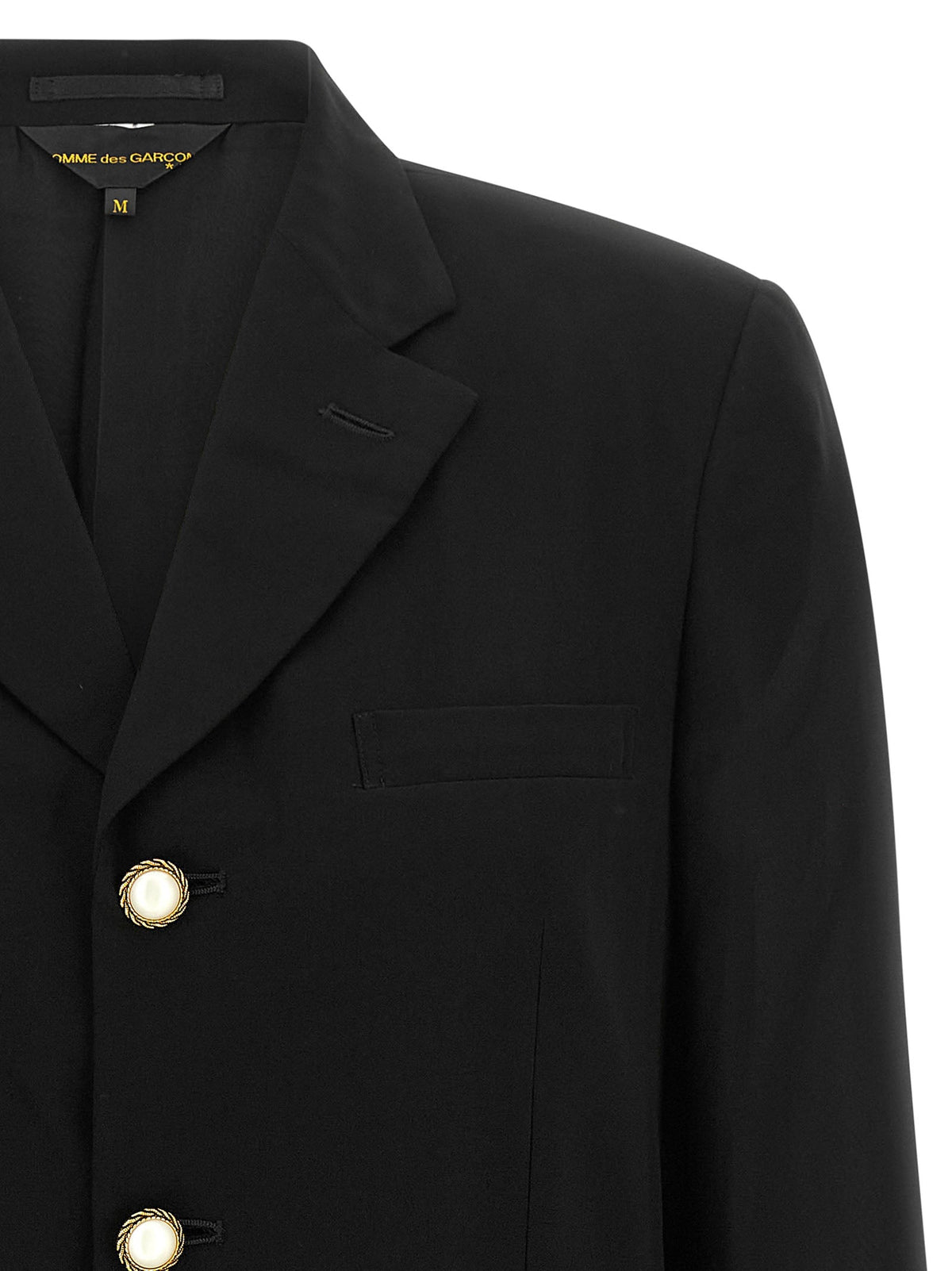 Comme Des Garcons Jewel Button Blazer — Black