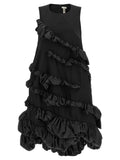 Comme Des Garcons Sculptural Ruffles Dress — Black