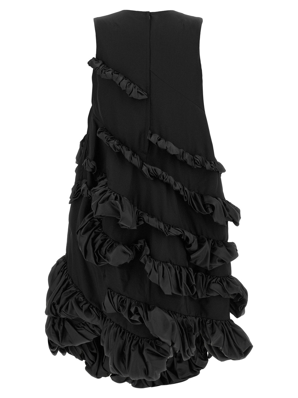 Comme Des Garcons Sculptural Ruffles Dress — Black