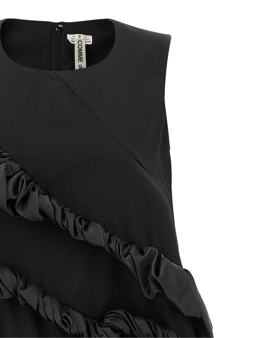 Comme Des Garcons Sculptural Ruffles Dress — Black