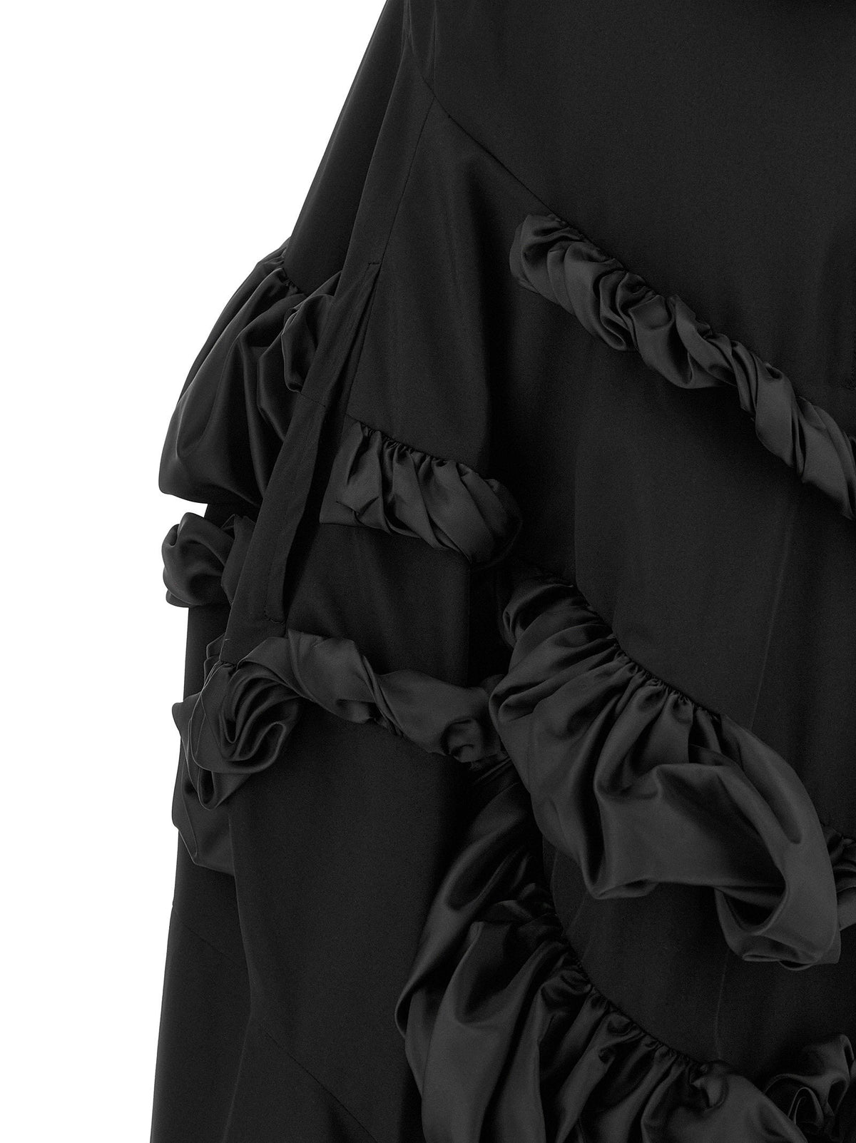 Comme Des Garcons Sculptural Ruffles Dress — Black