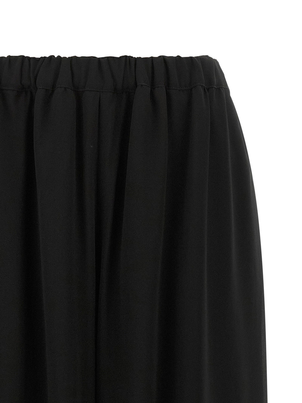 Comme Des Garcons Layered-Hem Wool Trousers — Black