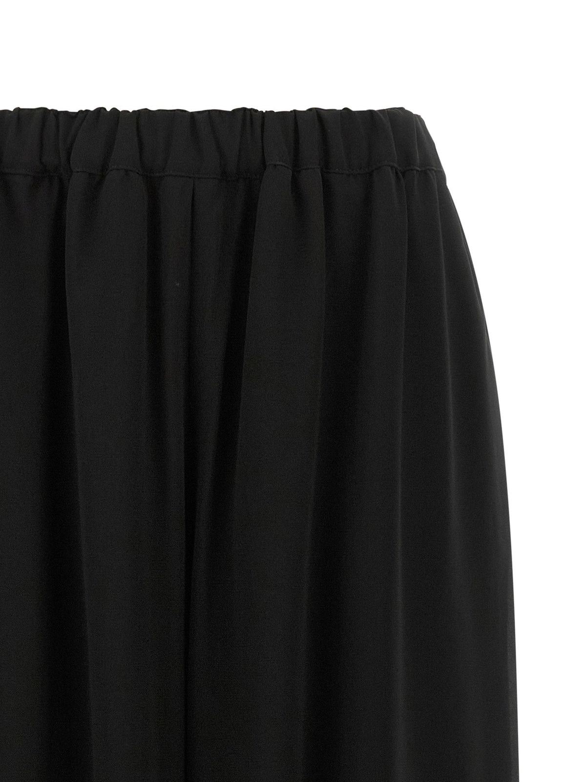 Comme Des Garcons Layered-Hem Wool Trousers — Black