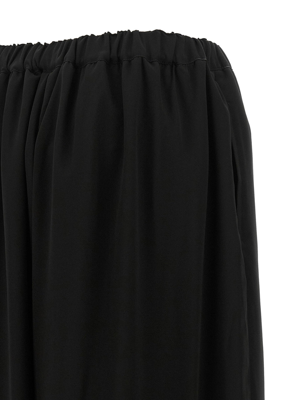Comme Des Garcons Layered-Hem Wool Trousers — Black