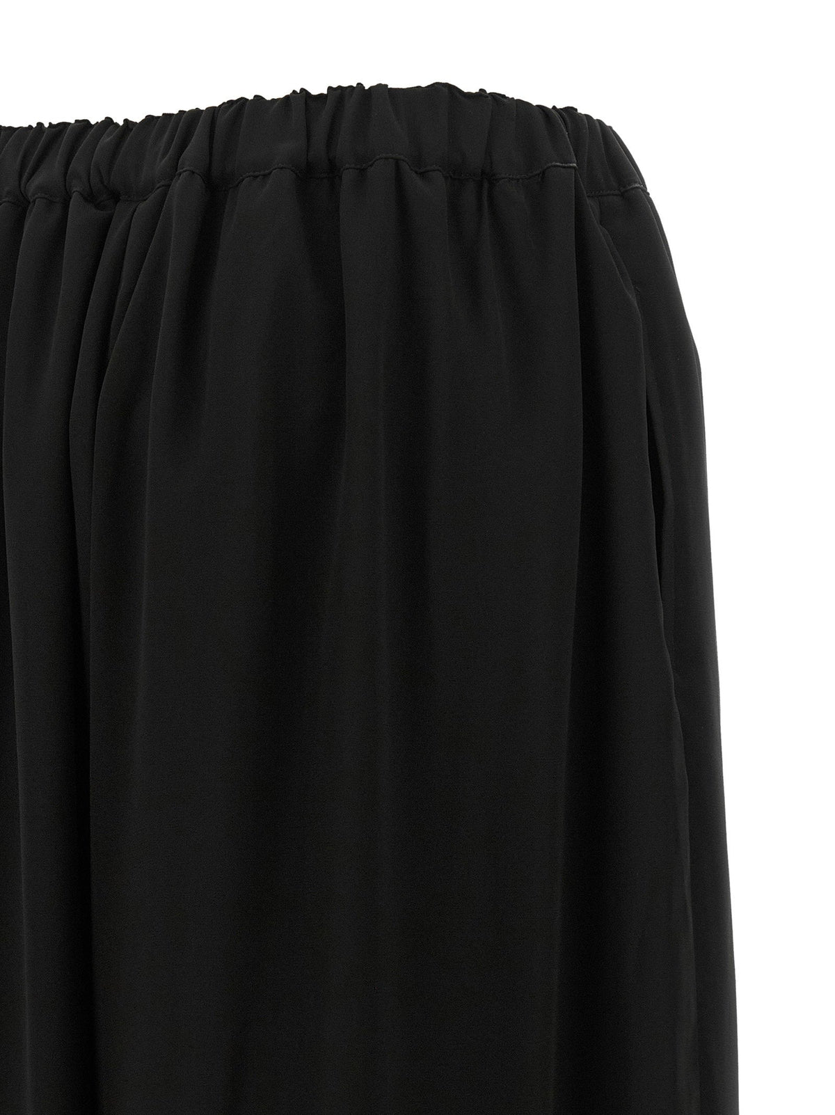 Comme Des Garcons Layered-Hem Wool Trousers — Black