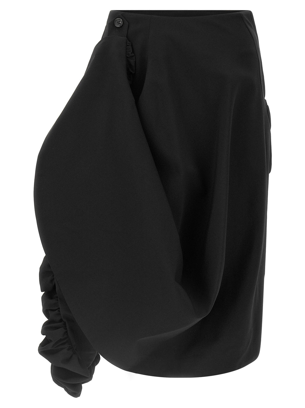Comme Des Garcons Sculptural Wool Skirt — Black
