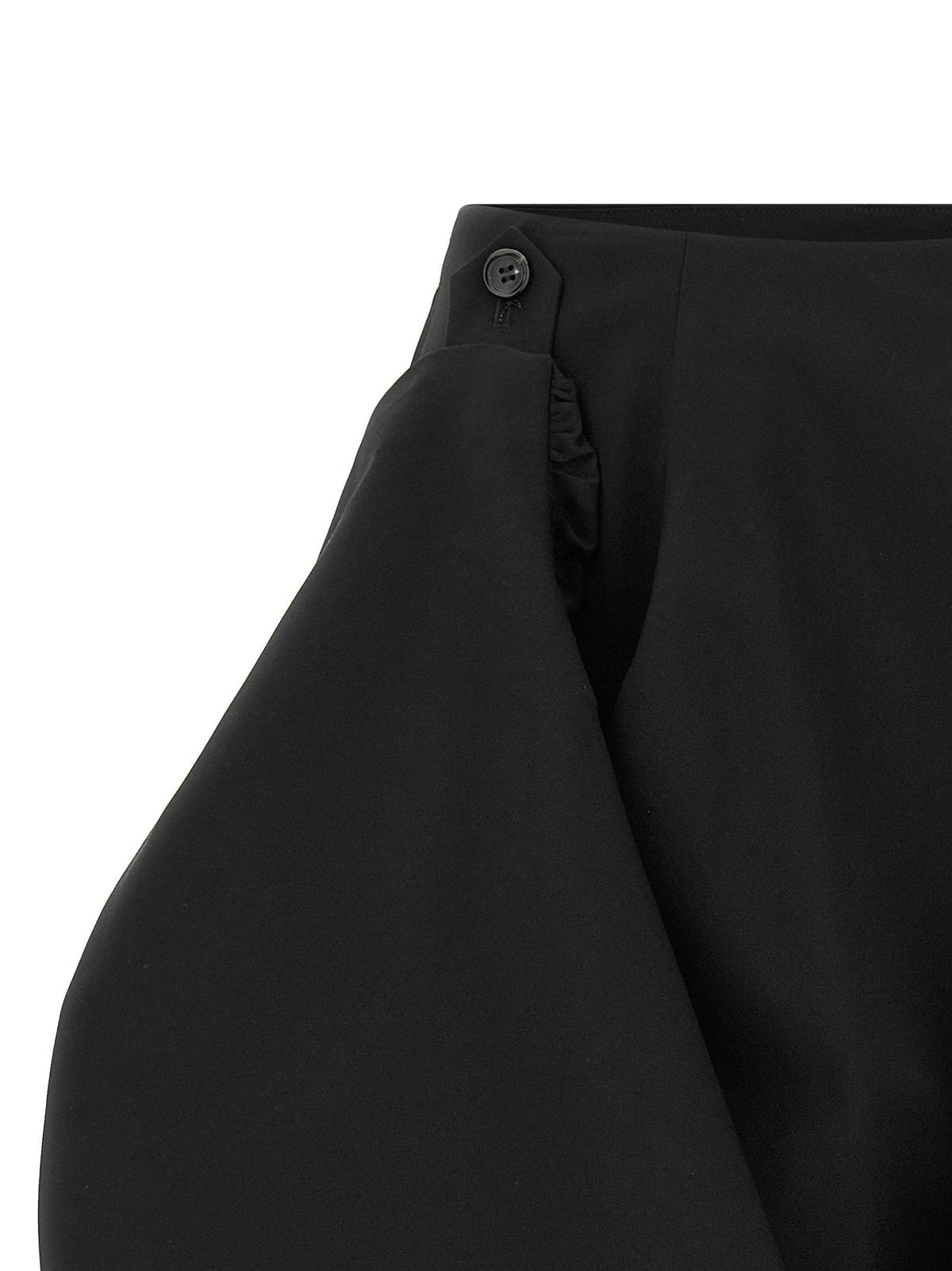 Comme Des Garcons Sculptural Wool Skirt — Black