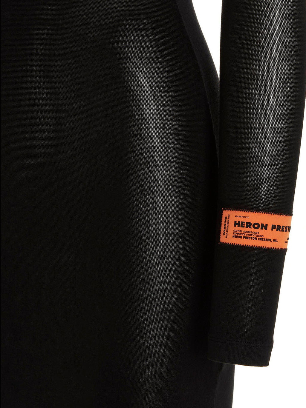 Heron Preston Zip-Front Knit Dress — Black
