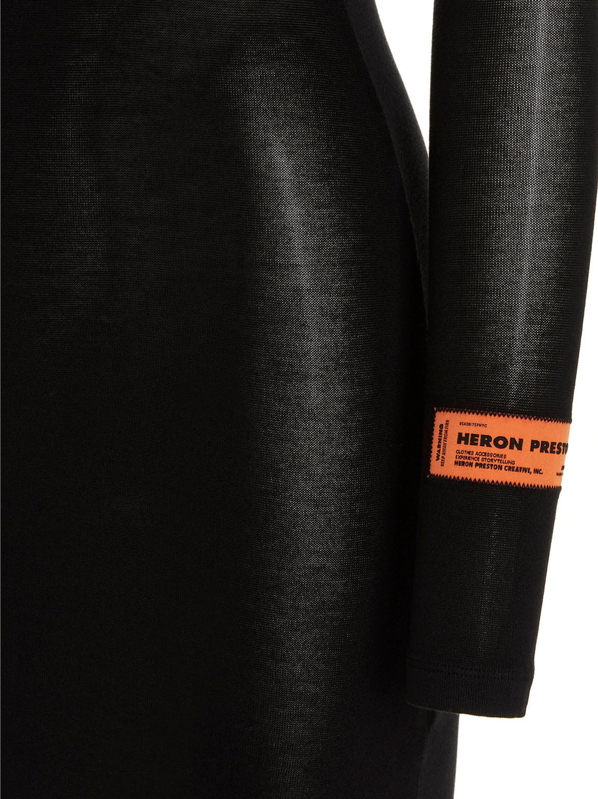 Heron Preston Zip-Front Knit Dress — Black