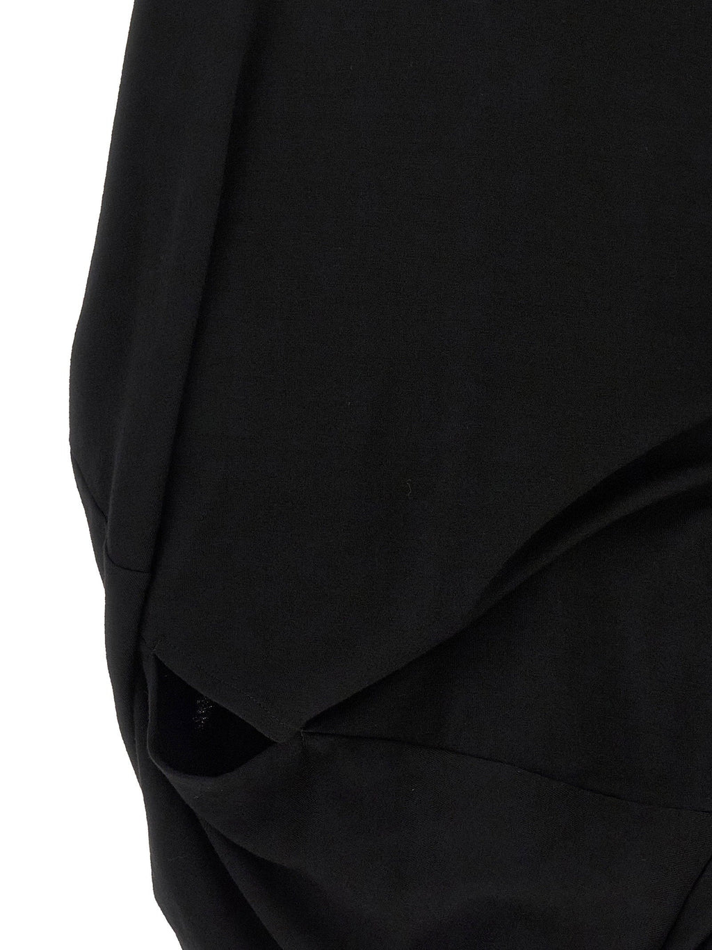 Junya Watanabe Asymmetrical Draped Wool Blouse — Black