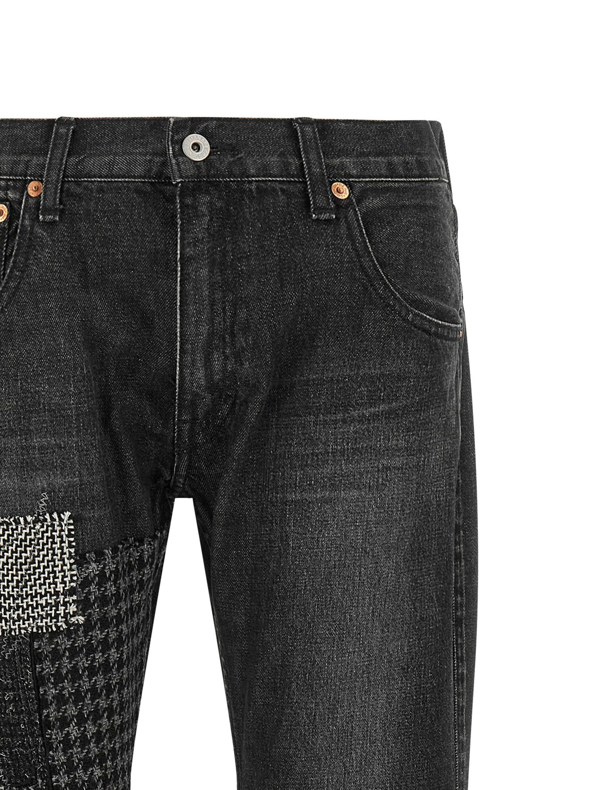 Junya Watanabe Patchwork Deconstructed Jeans — Gray