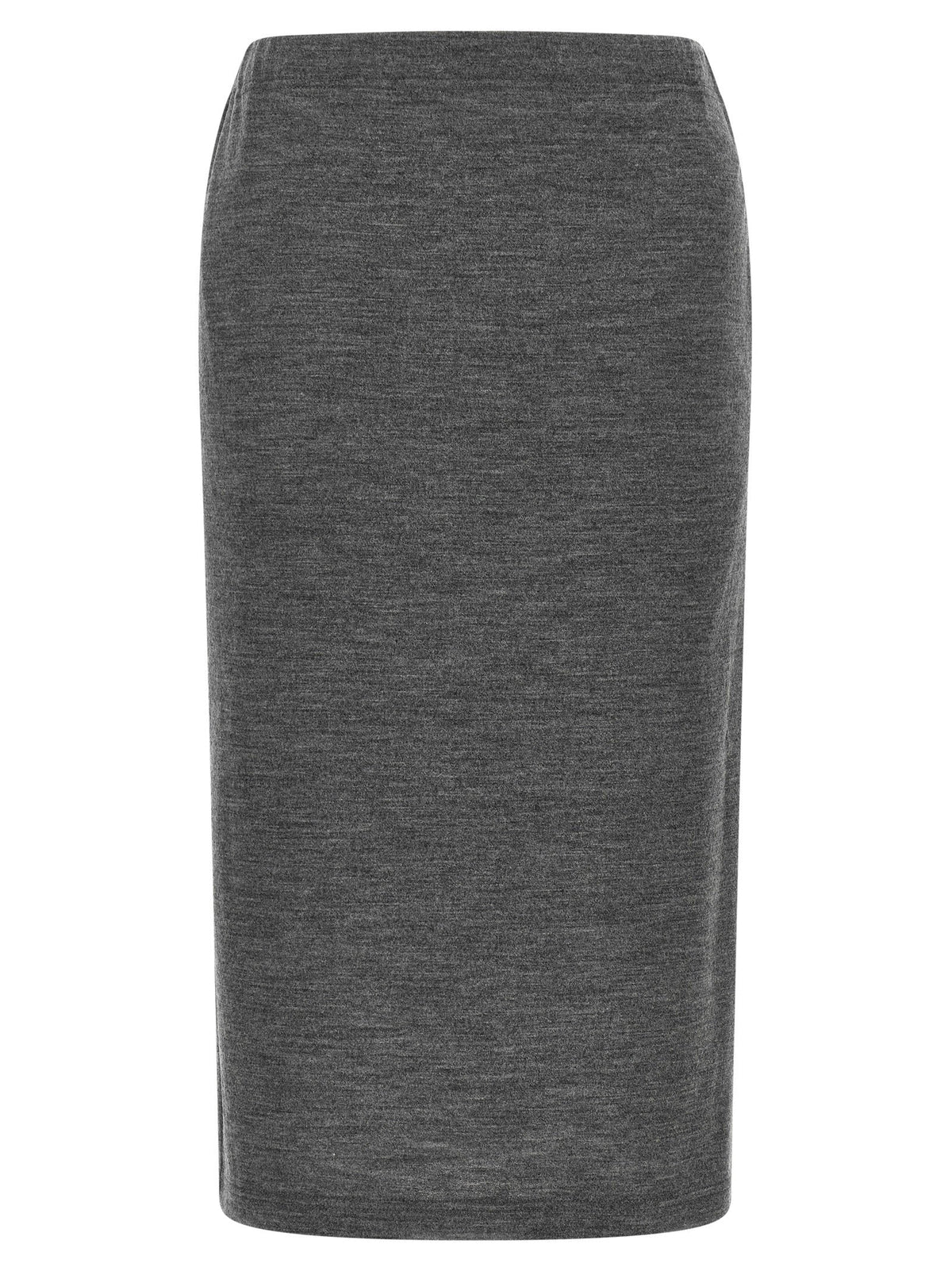 Junya Watanabe Mélange Wool Skirt — Gray