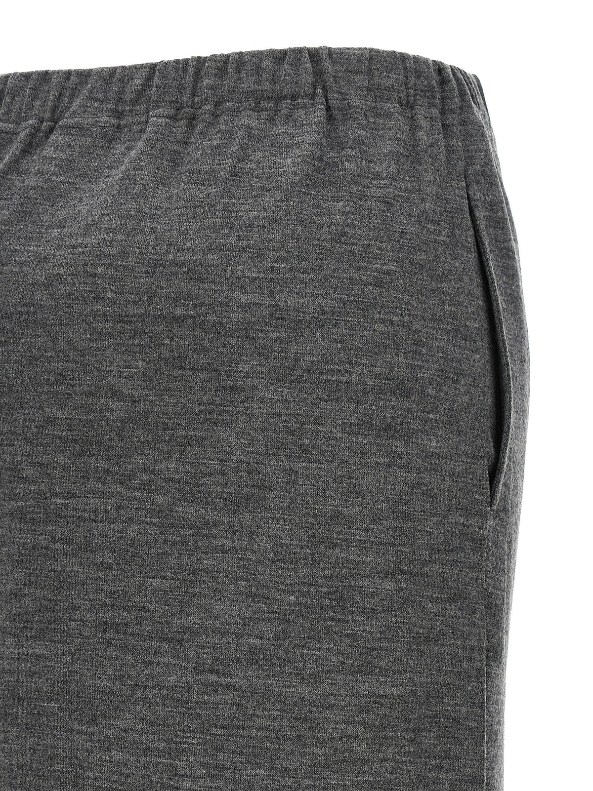 Junya Watanabe Mélange Wool Skirt — Gray