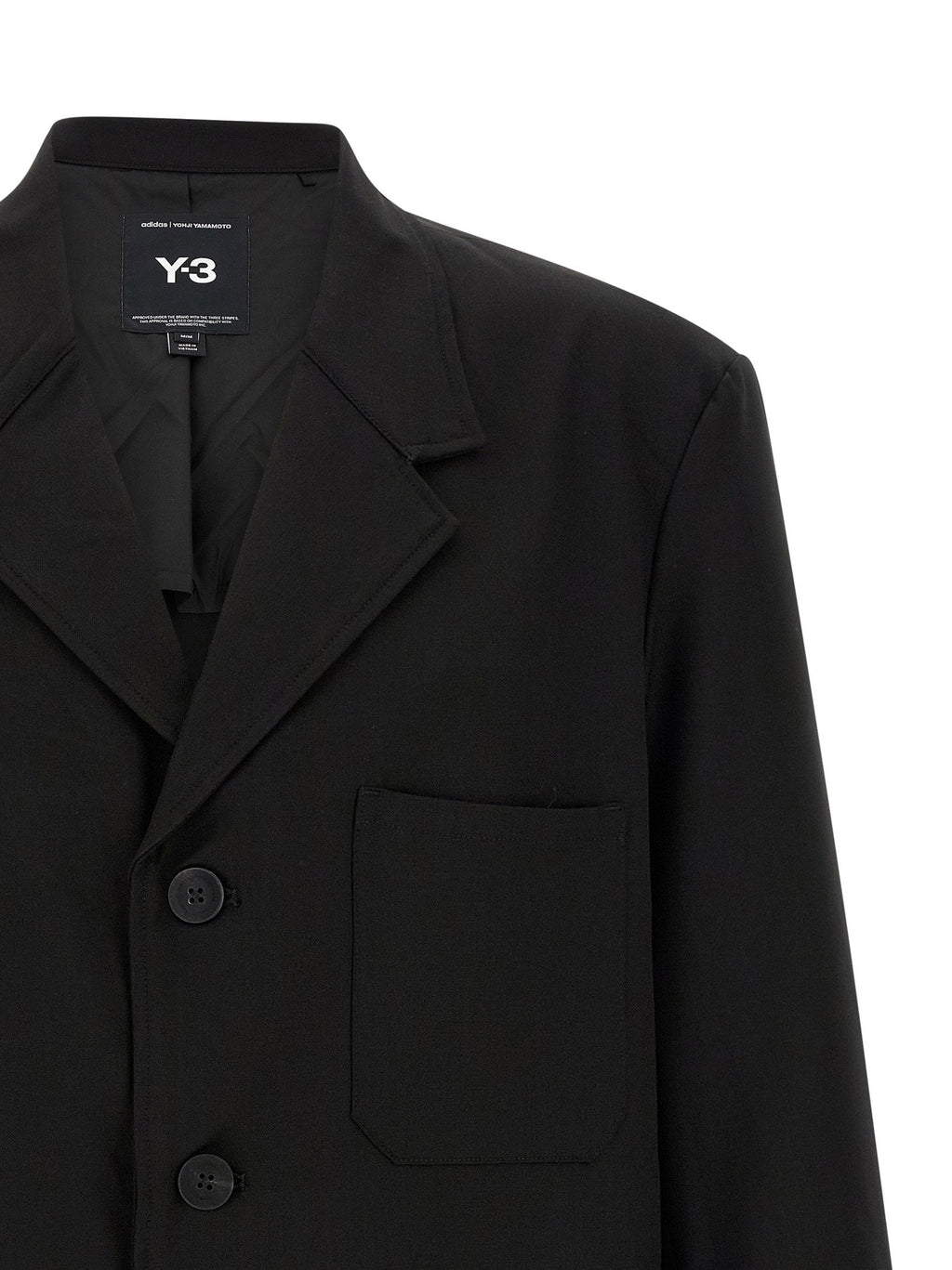 Y-3 Wool Blend Workwear Jacket — Black
