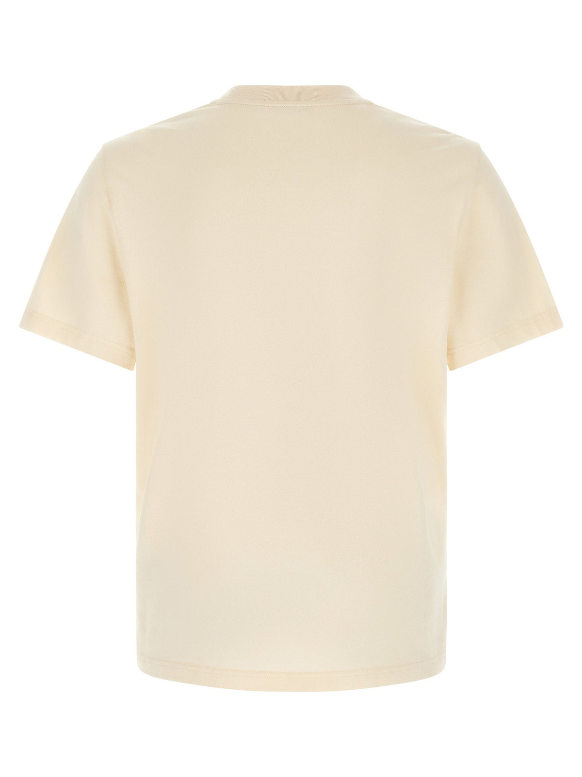 Moncler Logo-Embroidered Cotton T-Shirt — Ivory
