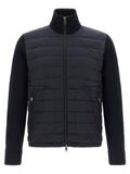 Moncler Quilted Hybrid Padded Cardigan — Black