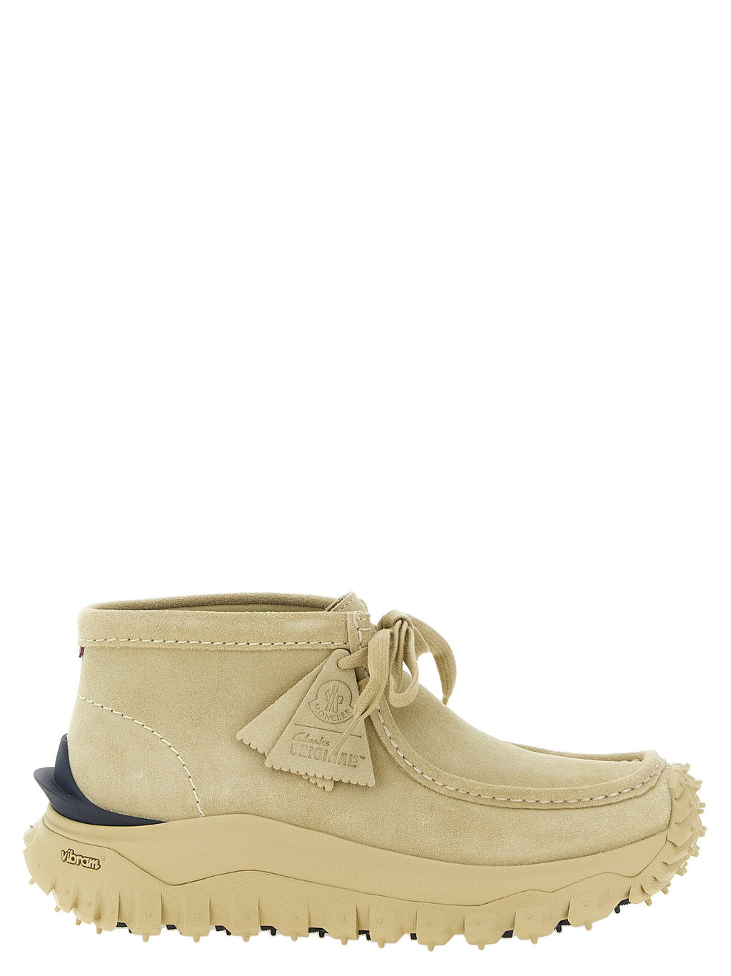 Moncler TrailGrip Wallabee Ankle Boot — Beige