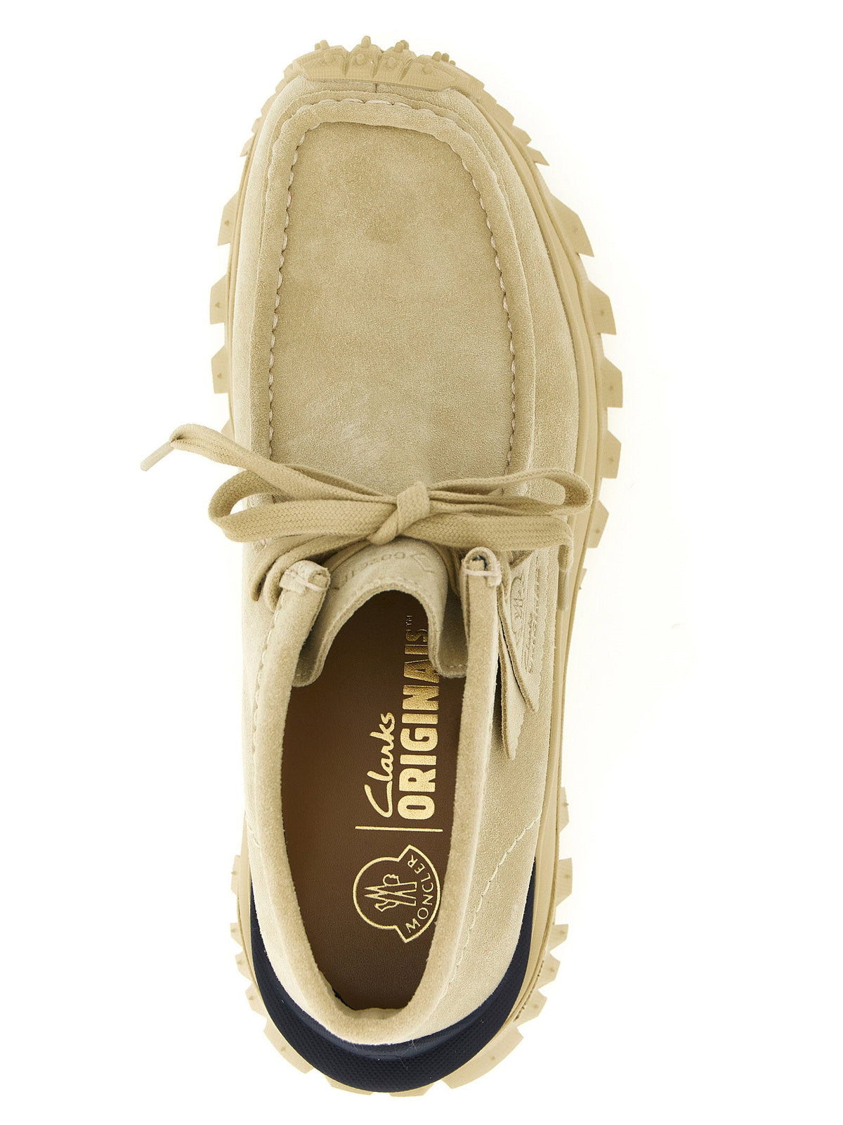 Moncler TrailGrip Wallabee Ankle Boot — Beige