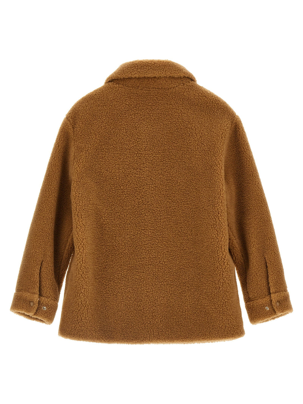 Moncler Enfant Teddy-Effect Fleece Shirt — Camel
