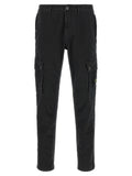 Stone Island Stretch Cotton Canvas Cargo Pants — Black