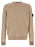 Stone Island Alpaca-Wool Blend Crew Neck Sweater — Beige