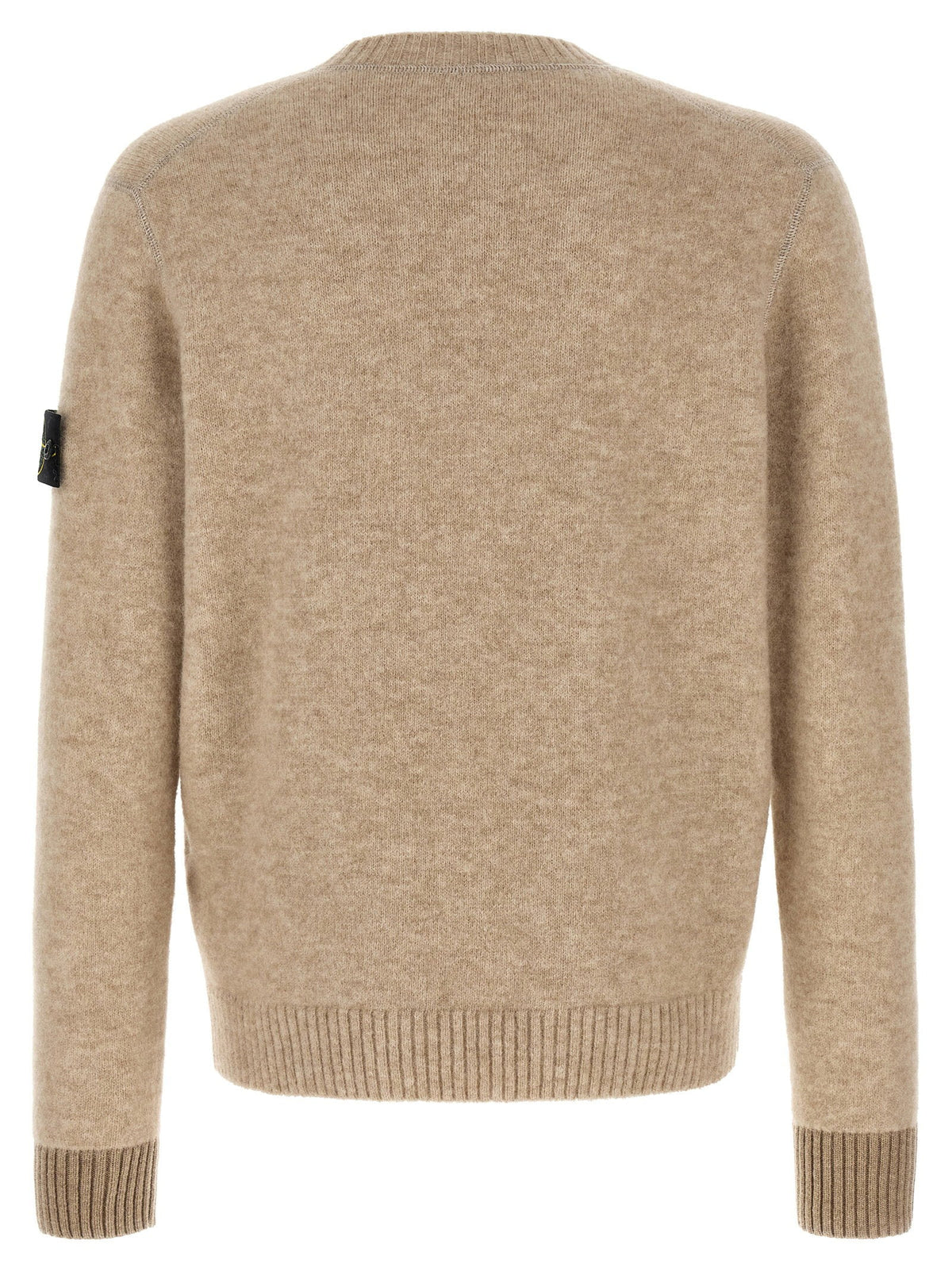 Stone Island Alpaca-Wool Blend Crew Neck Sweater — Beige