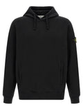 Stone Island Cotton with Removable Logo Badge Hoodie — Black