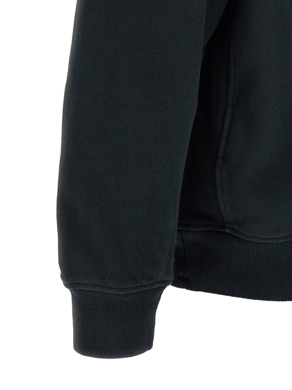 Stone Island Badge Logo Crew Neck Sweatshirt — Black