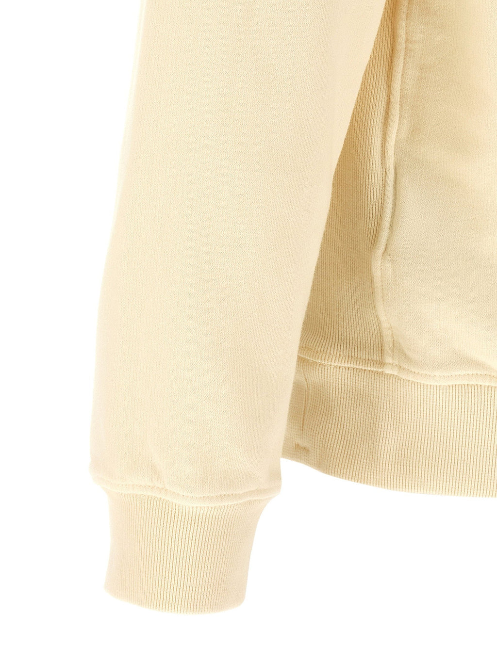 Stone Island Badge Logo Cotton Jersey Sweatshirt — Ivory