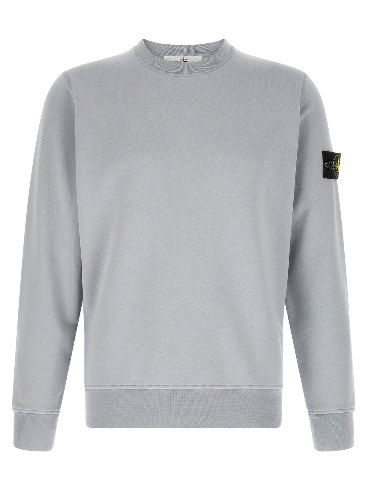 Stone Island Garment-Dyed Cotton Sweatshirt — Gray