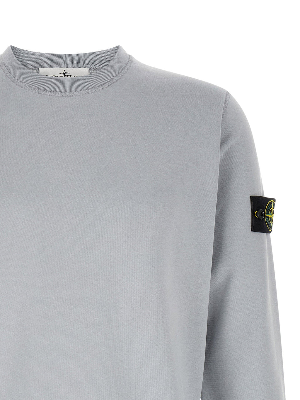 Stone Island Garment-Dyed Cotton Sweatshirt — Gray