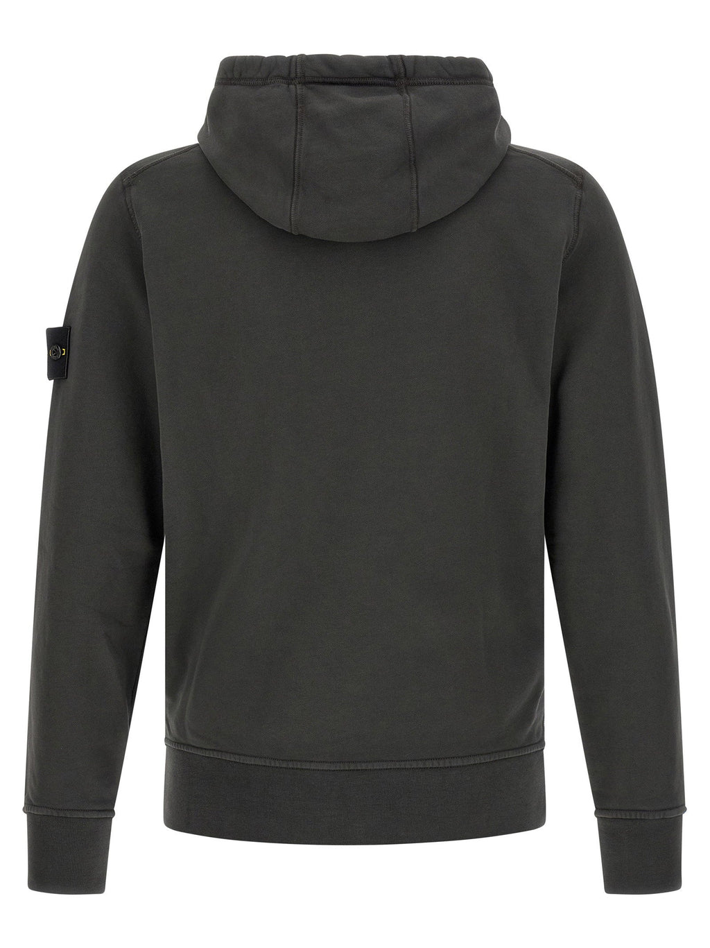 Stone Island Organic Cotton, Garment-Dyed Hoodie — Grey