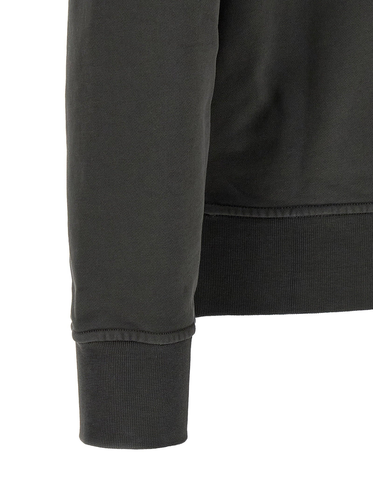 Stone Island Organic Cotton, Garment-Dyed Hoodie — Grey