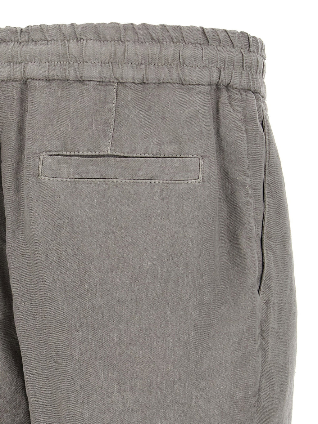 Brunello Cucinelli Garment-Dyed Linen Bermuda Shorts — Gray