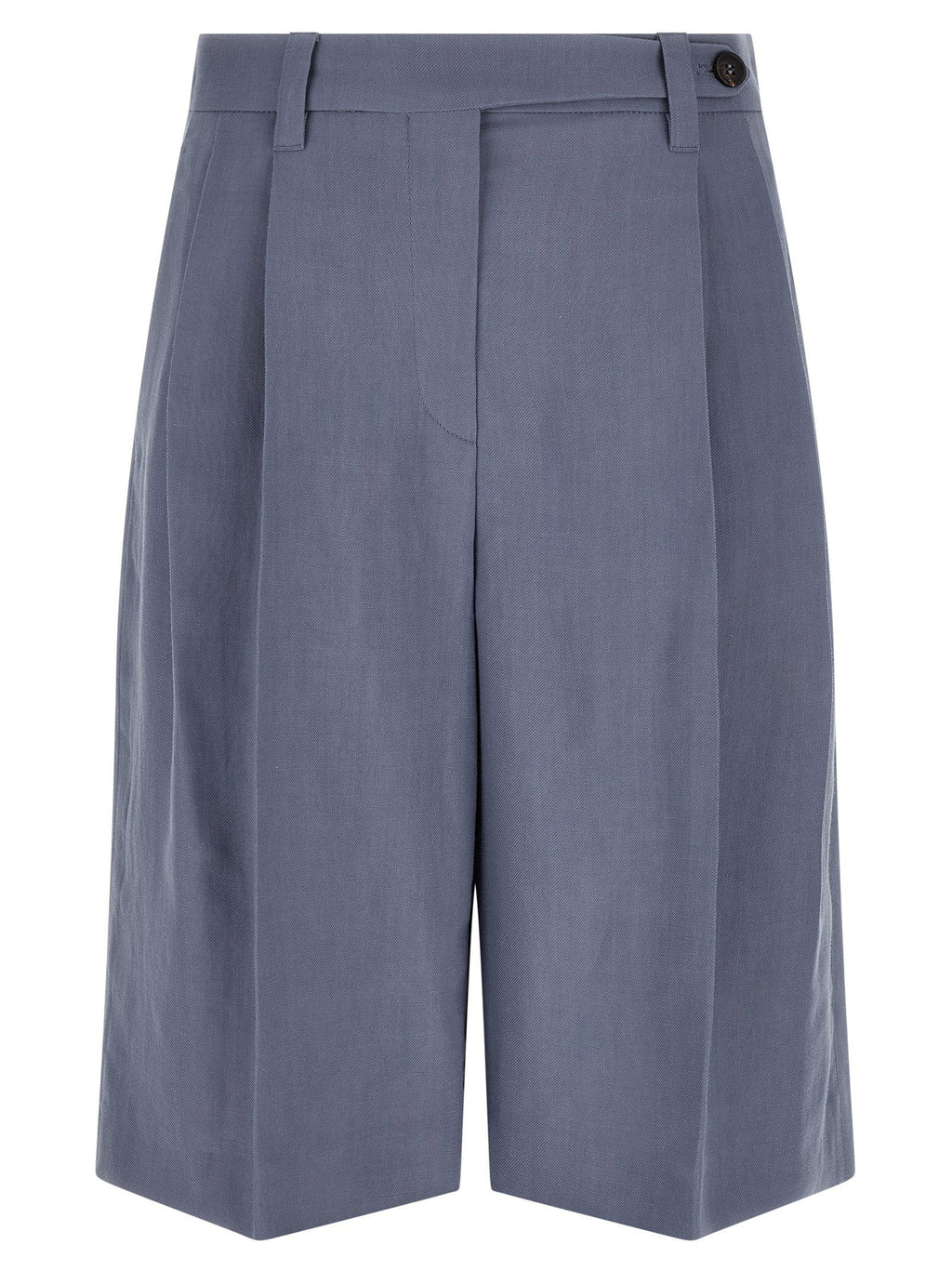 Brunello Cucinelli Sartorial Twill Bermuda Shorts — Gray