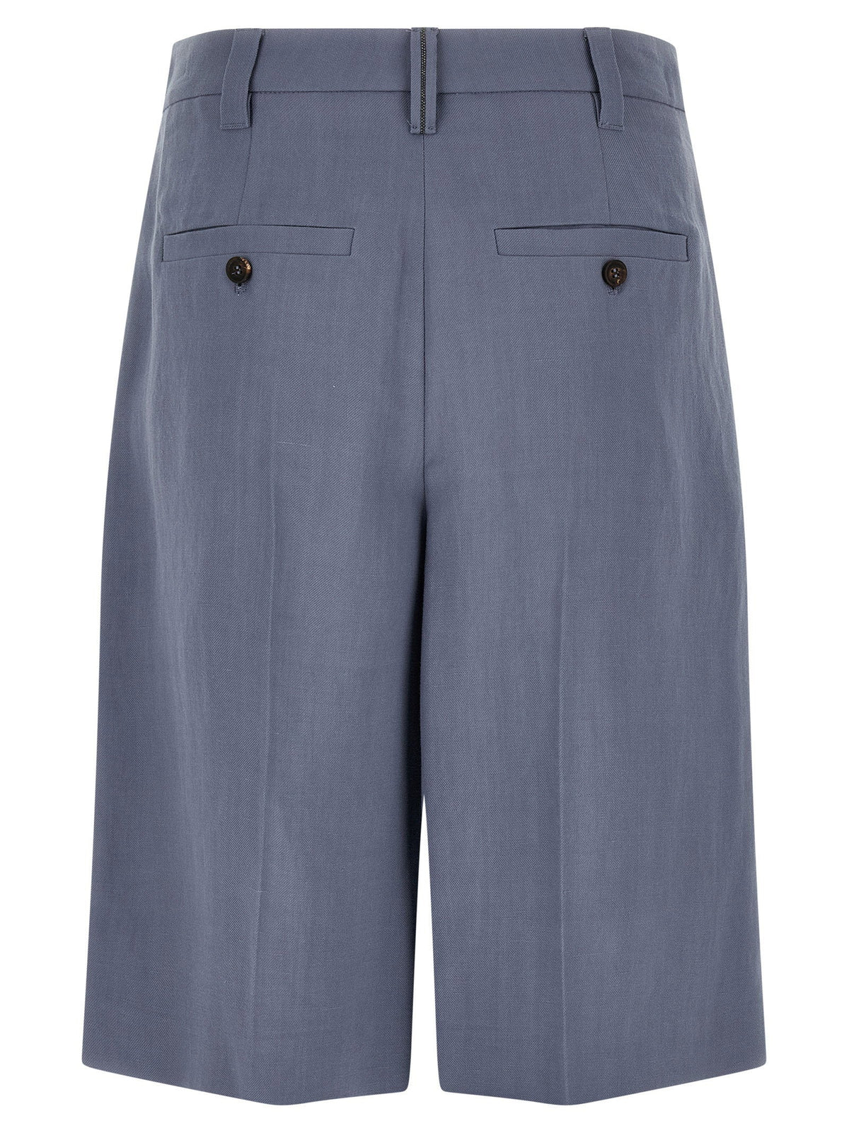 Brunello Cucinelli Sartorial Twill Bermuda Shorts — Gray