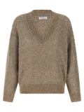 Brunello Cucinelli Sequin-Embellished Virgin Wool Sweater — Beige