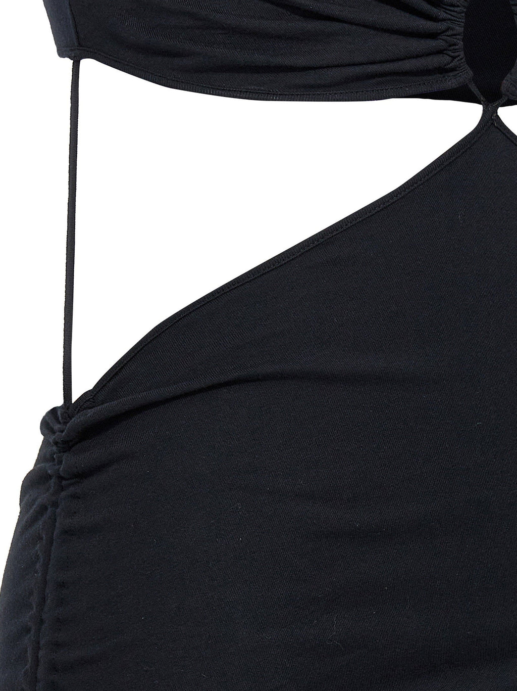 Nensi Dojaka Cut-Out Cotton Dress — Black