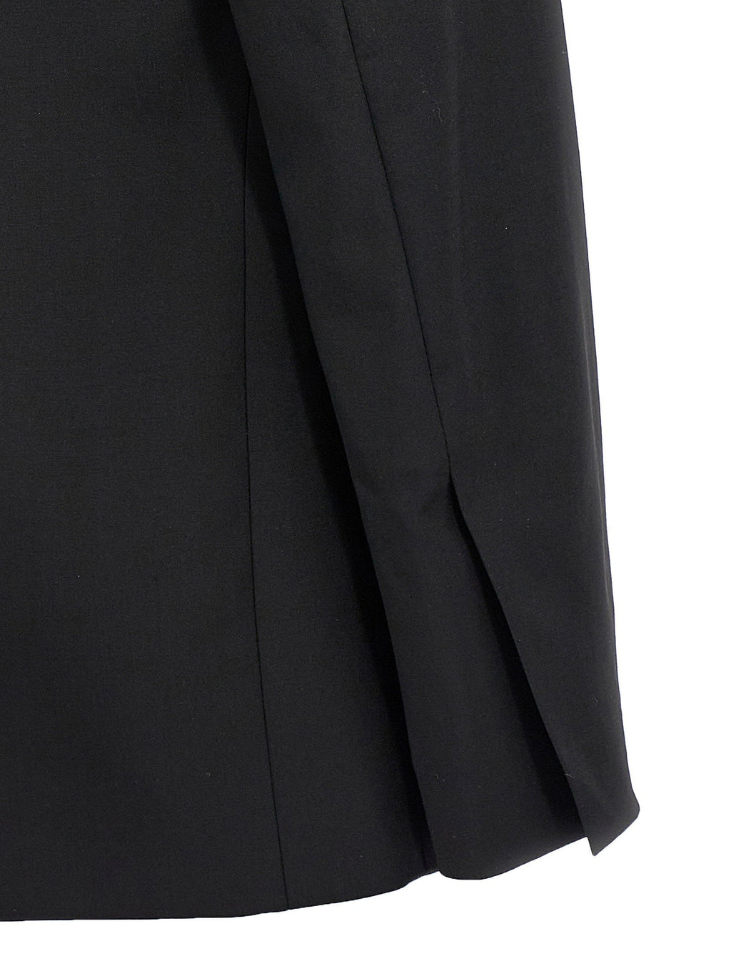Nensi Dojaka Double-Breasted Wool Blazer — Black