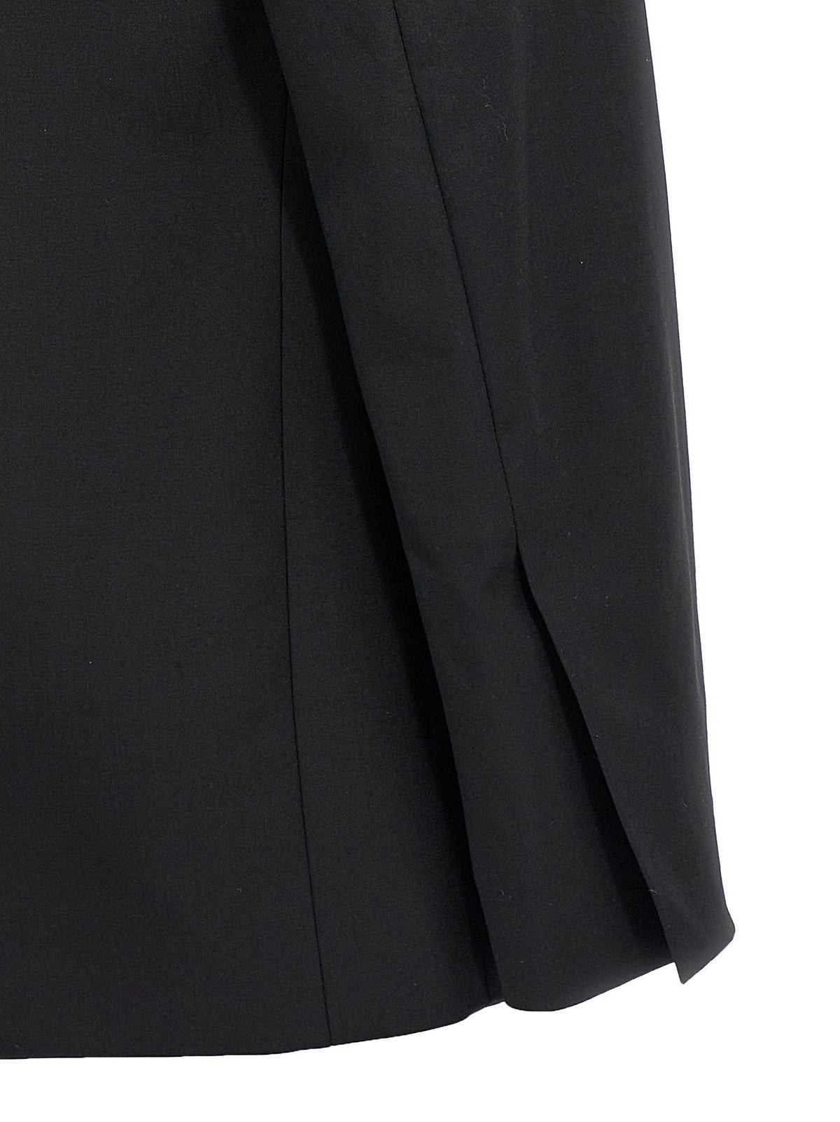 Nensi Dojaka Double-Breasted Wool Blazer — Black