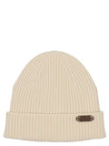 Brioni Cashmere Fisherman's Rib Beanie — Cream