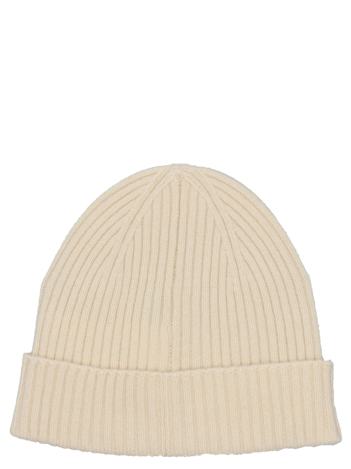 Brioni Cashmere Fisherman's Rib Beanie — Cream
