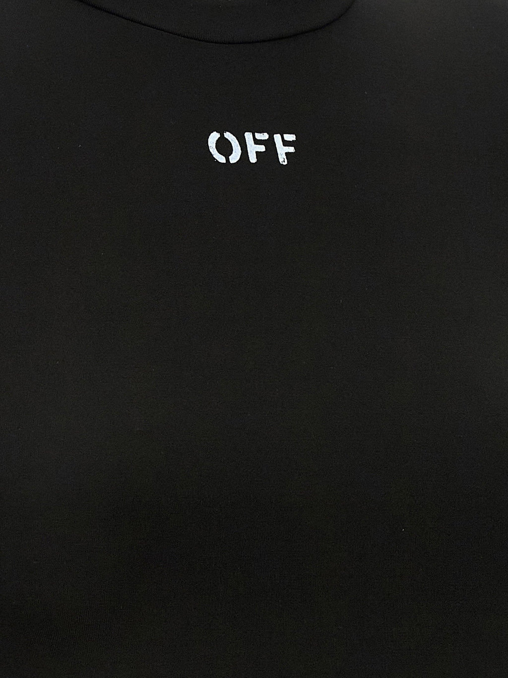 Off White Logo-Print Stretch Sweater — Black