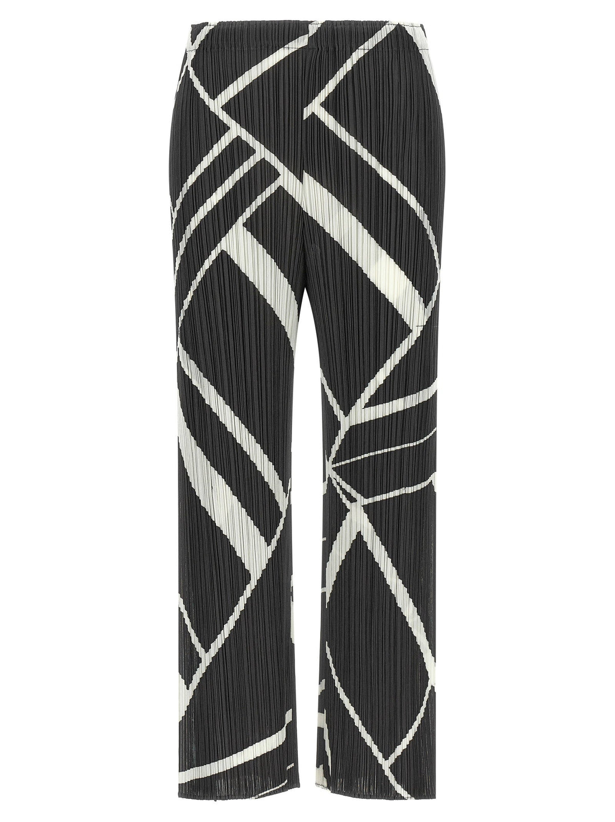 Pleats Please Issey Miyake Fold Line Trousers — Black