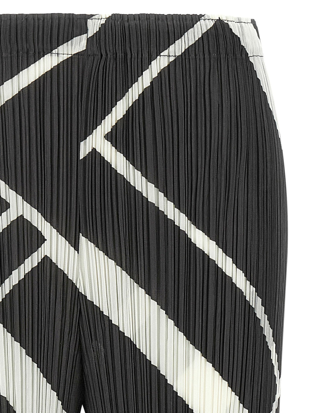 Pleats Please Issey Miyake Fold Line Trousers — Black