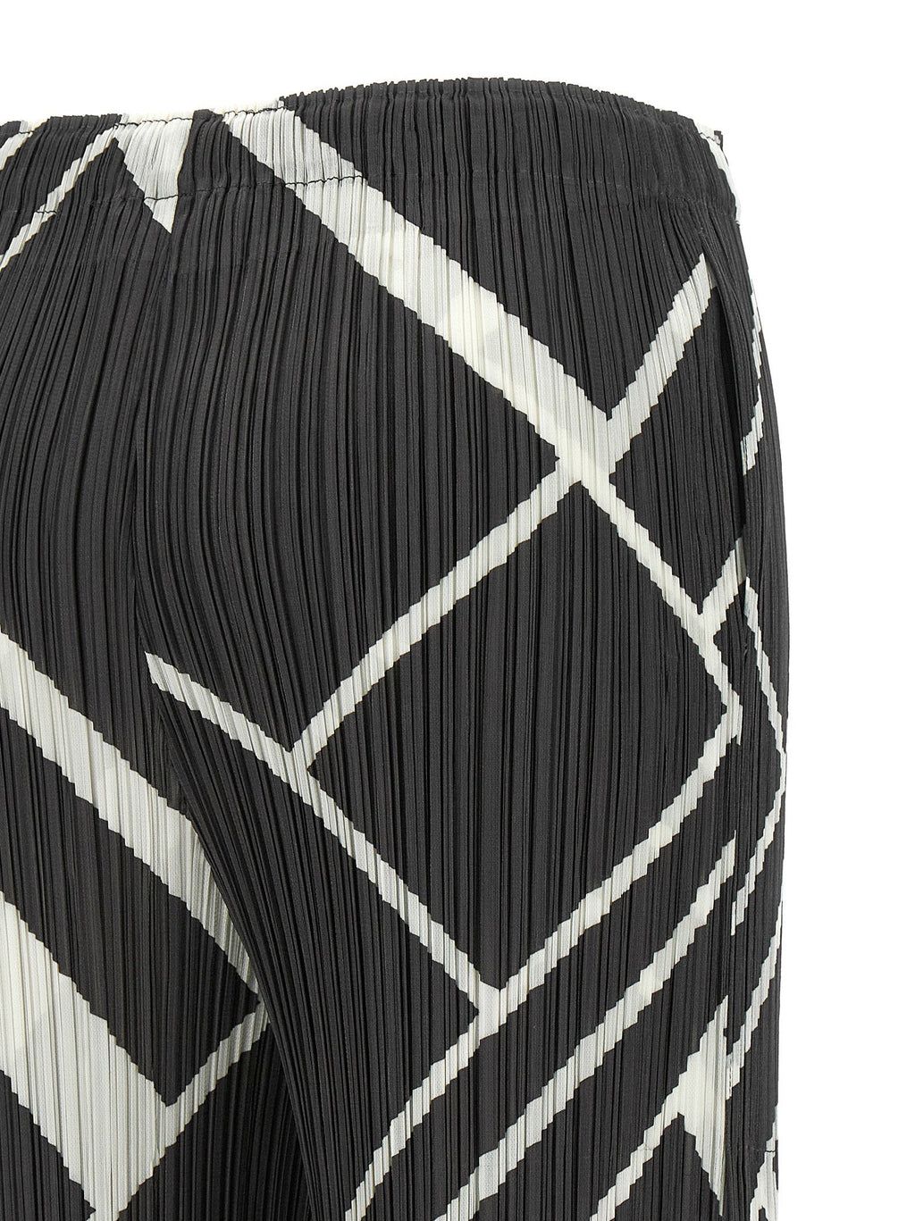 Pleats Please Issey Miyake Fold Line Trousers — Black