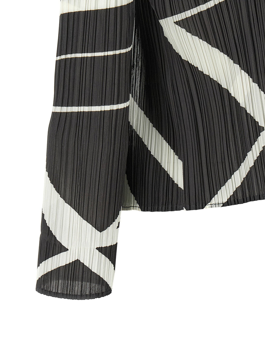 Pleats Please Issey Miyake Fold Line Cardigan — Black