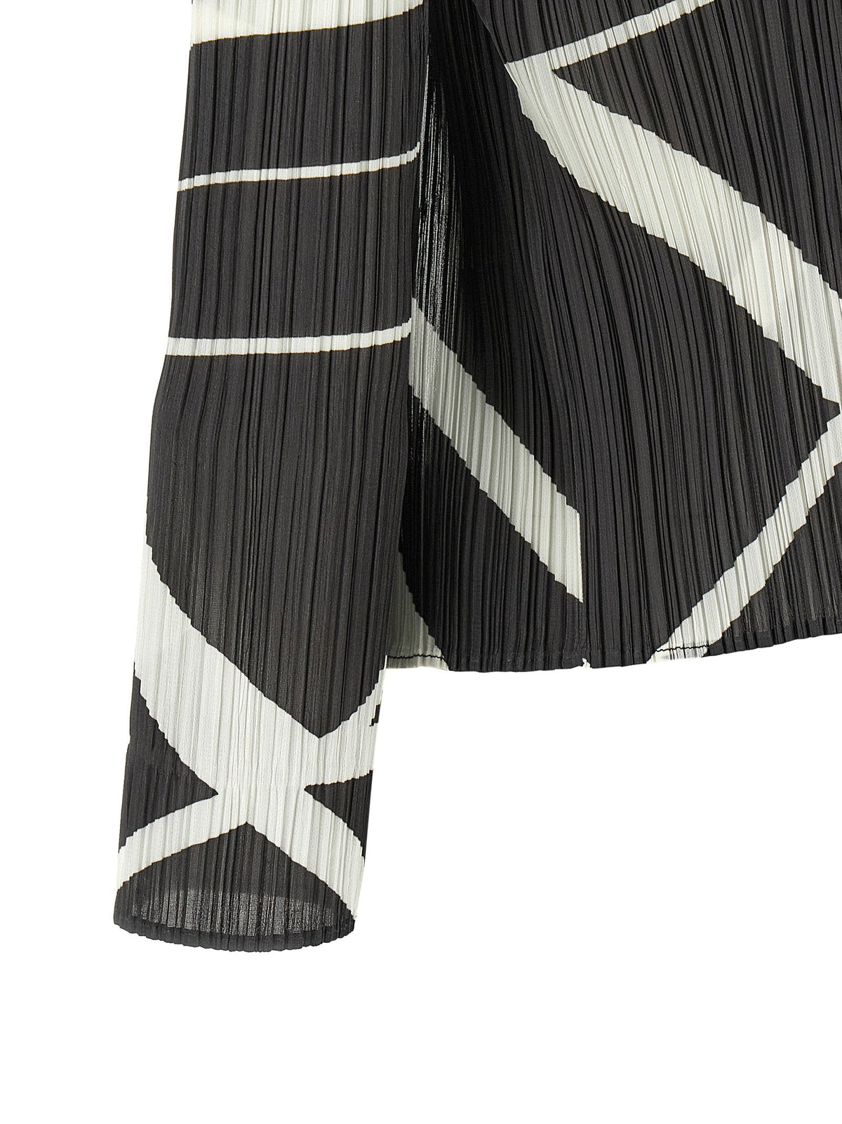 Pleats Please Issey Miyake Fold Line Cardigan — Black