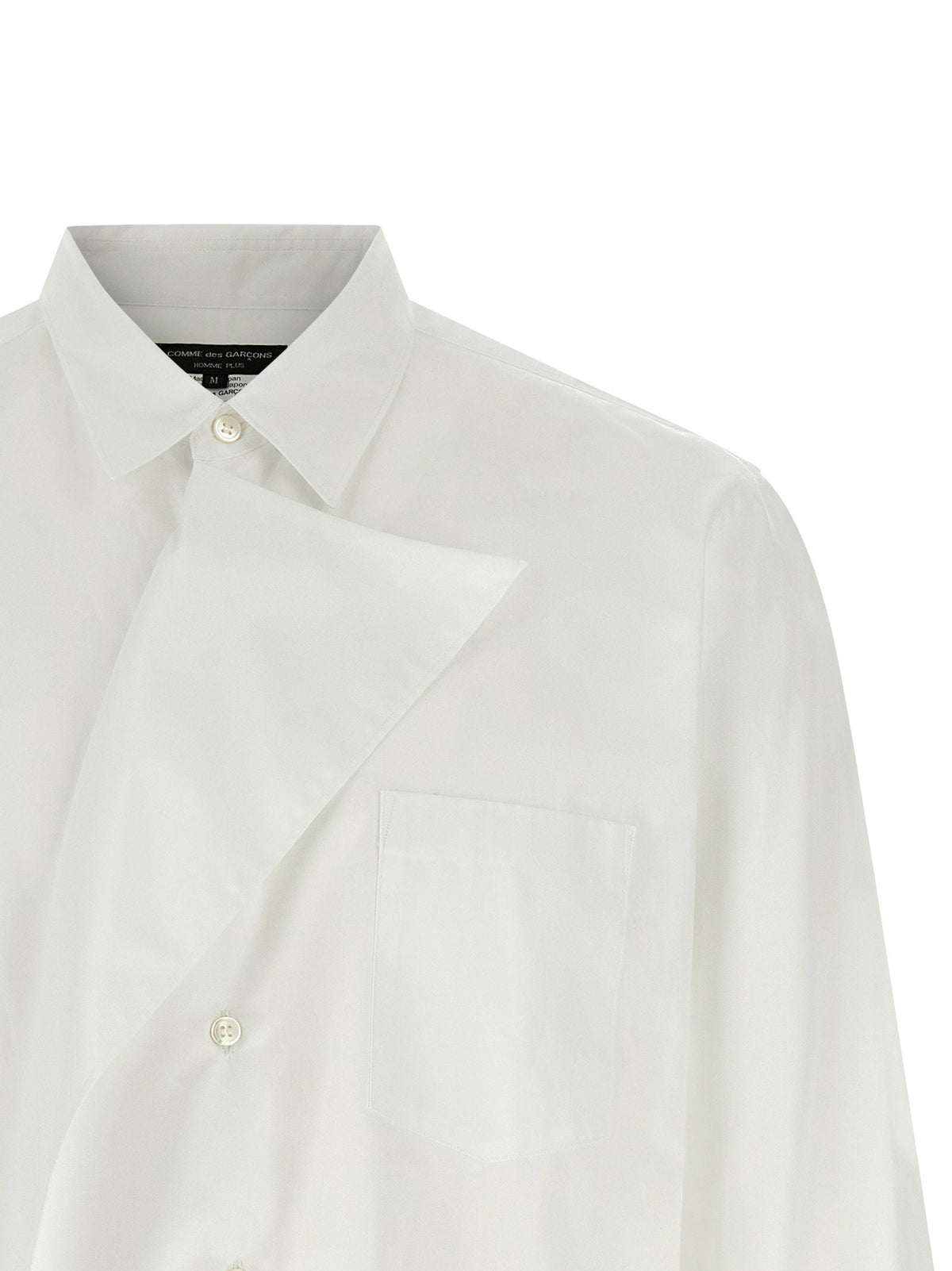 Comme Des Garçons Homme Plus Asymmetric Panel Shirt — White